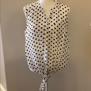 Pixley Polka Dot Sleeveless Top Large